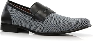 Ferro Aldo Sidney MFA19371 - Mocassini da uomo, stile casual, classico, Plaid blu., 46 EU