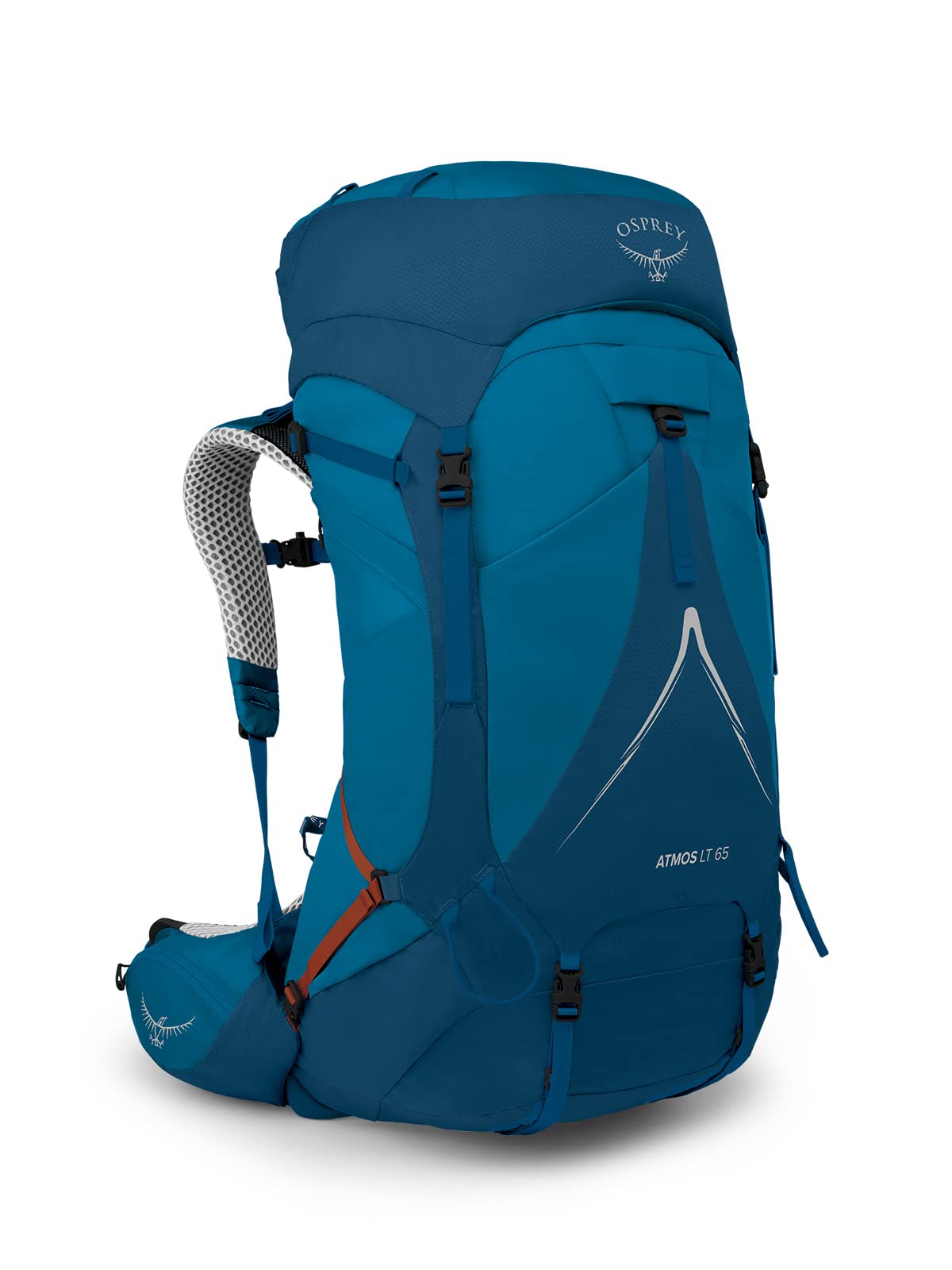 Osprey Atmos AG LT 65L Men's Backpacking Backpack, Blue S-M