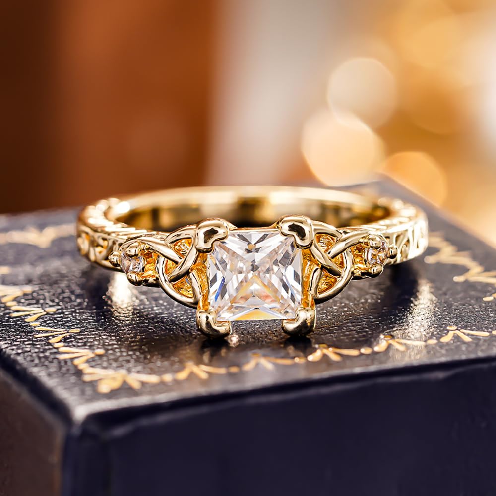 Princess Cubic Zirconia Eternity Ring Luxury Accessory