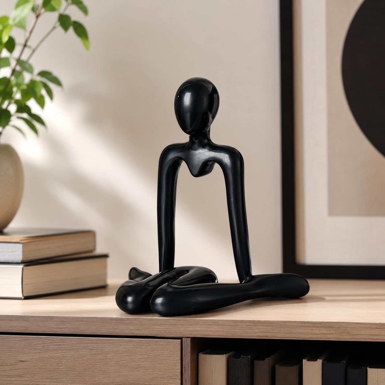 Modern Abstract Statue Reading Women Aesthetic Thinkers Unique Sculpture Home De
