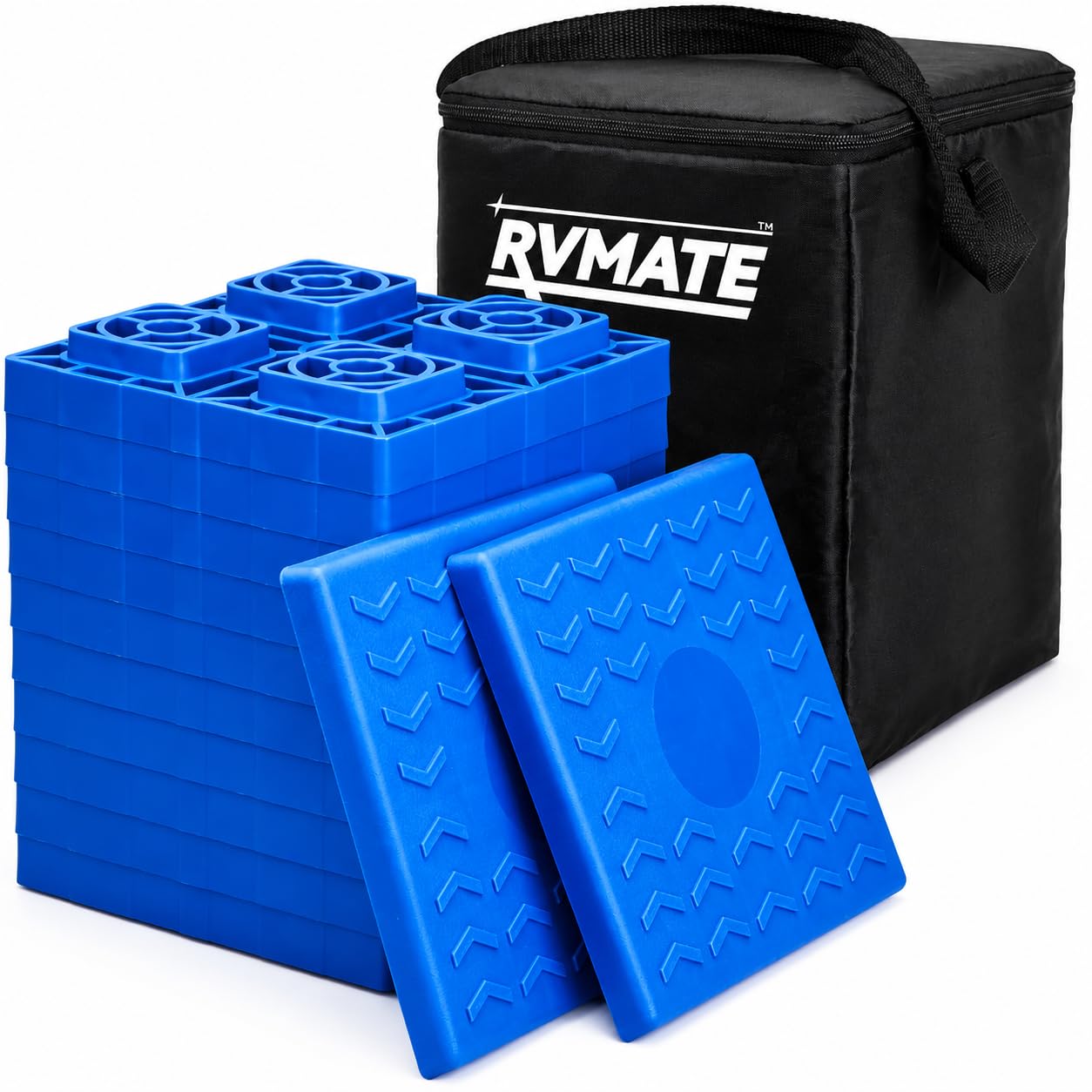 RVMATE 12 Pack RV Leveling Blocks, Camper Trailer Leveling Blocks | Levelers for