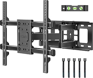 BONTEC TV Wall Bracket for 32-85 Inch TVs, Full Motion TV Wall Mount, 60 kg | Max VESA 600x400 mm, heavy duty dual arms, swivel tilt adjustment, LED LCD screens, bubble level, cable ties included