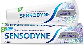 Sensodyne Daily Care Gentle Whitening Toothpaste, Sensitive Teeth, 75 ml | For sensitive teeth, daily fluoride care, gentle stain removal, mint flavour, enamel care, cavity protection