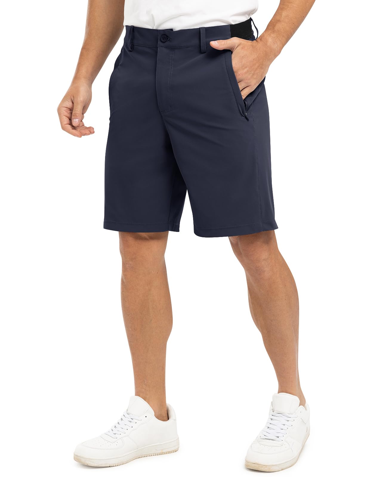 TBMPOY Mens Golf Shorts 9" Quick Dry Casual Shorts Flat Front Stretch Lightweigh