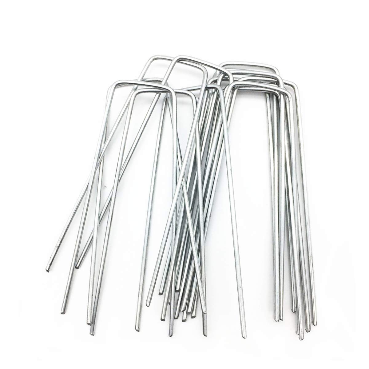 Garden Staples, 30 Pcs Stakes Heavy Duty U Shaped Galvanized Pins Garden Sod for