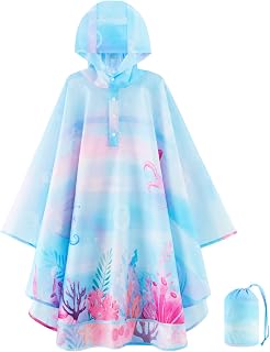 WAWSAM Regenponcho Kinder Wasserdicht Regencape Kinder Leicht