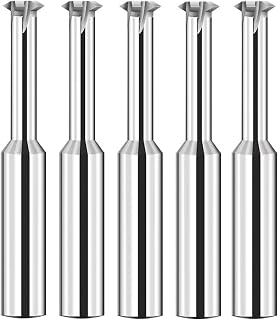 HeeHoo 5Pcs UNF #10-32 Carbide Single-Form Thread Mill for Aluminum | 12 mm LOC, 50 mm OAL, for Aluminum Alloy Brass Copper Bakelite Plastic
