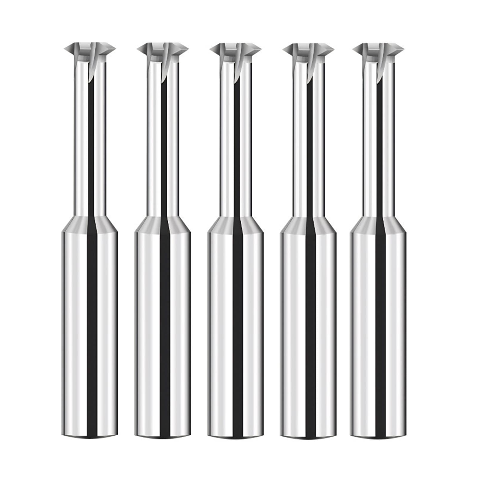 HeeHoo 5Pcs UNF #10-32 Carbide Single-Form Thread Mill for Aluminum | 12 mm LOC,
