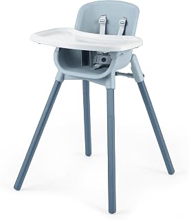 Chicco Zest 4-in-1 High Chair, Feeding Chair, Toddler Chair, Youth Stool | Easiest to Clean, Lightweight Multi-Use High Chair, For Use 6 Months up to 60lbs, Compact Fold, Capri