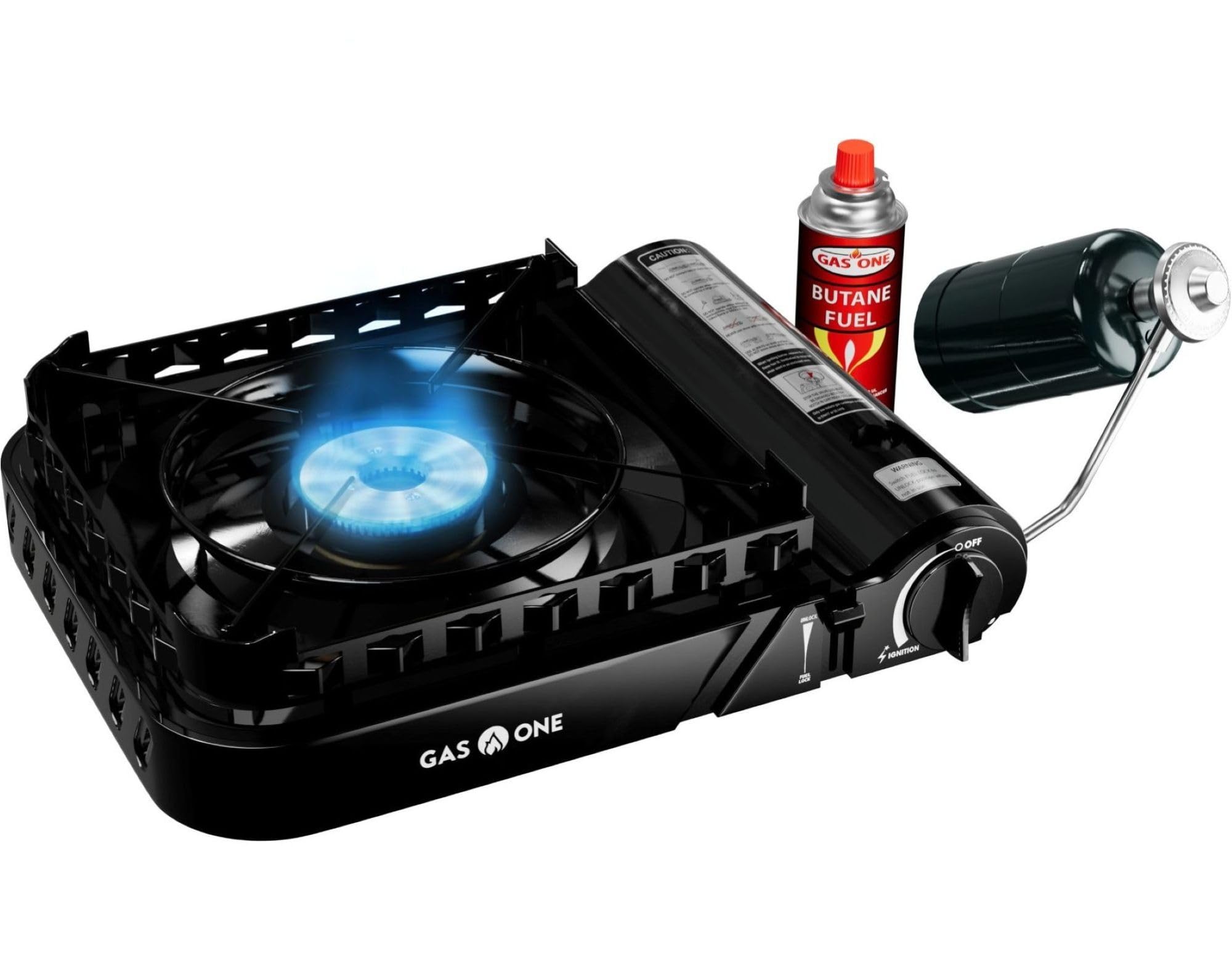 GasOne 15,000 BTU Propane or Butane Stove Dual Fuel Stove Portable Camping Stove
