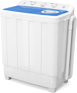 Auertech 28 Lbs Portable Washing Machine, Portable Washer for Apartment with 18 Lbs Washer, 10 Lbs Spinner, Mini Compact Top Load Washing Machine for RV Dorm