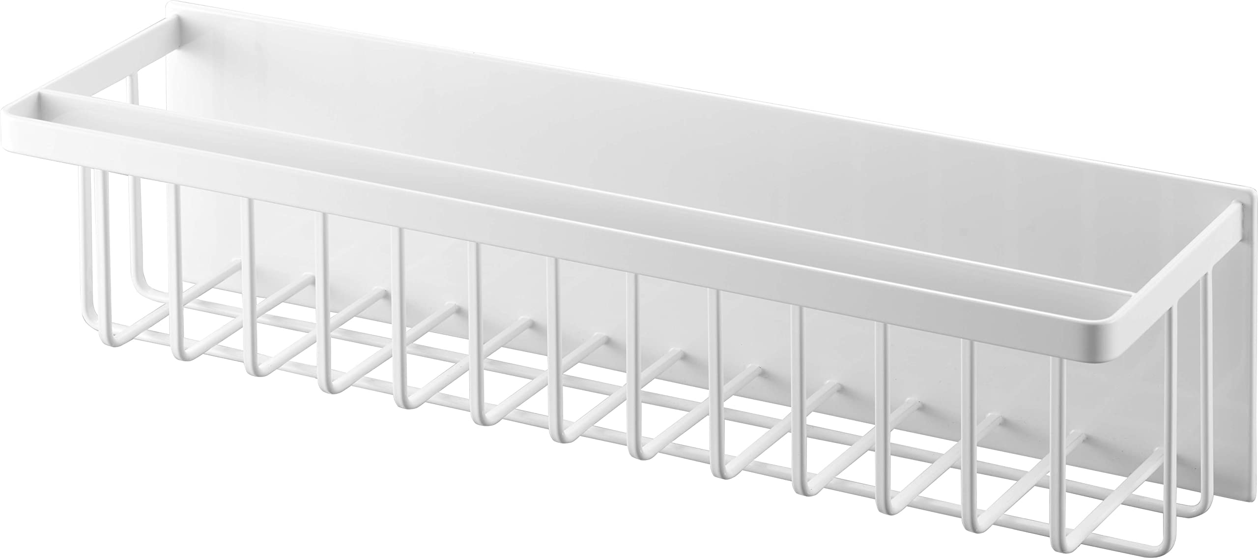 Yamazaki 3769 Magnetic Bathroom Basket, Wide, White, Approx. W 17.5 x D 4.8 x H 