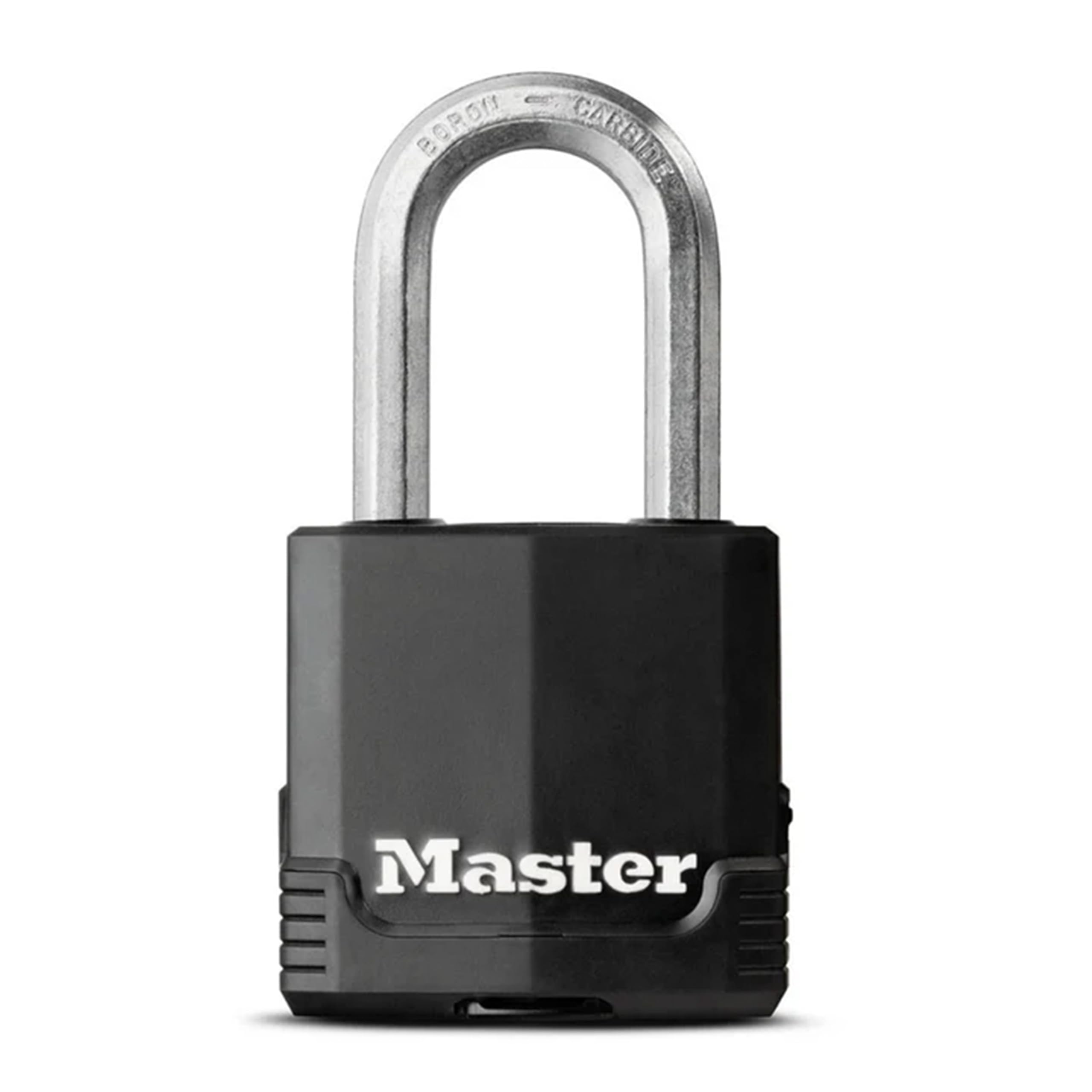 Master Lock Magnum Outdoor Padlock, Heavy Duty Keyed Lock M115XDLF, Black | Weat
