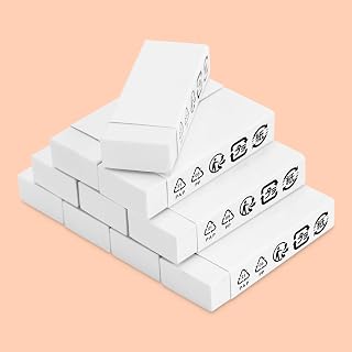 Amazon Basics Block Rectangular Rubber, 10 Pack, White