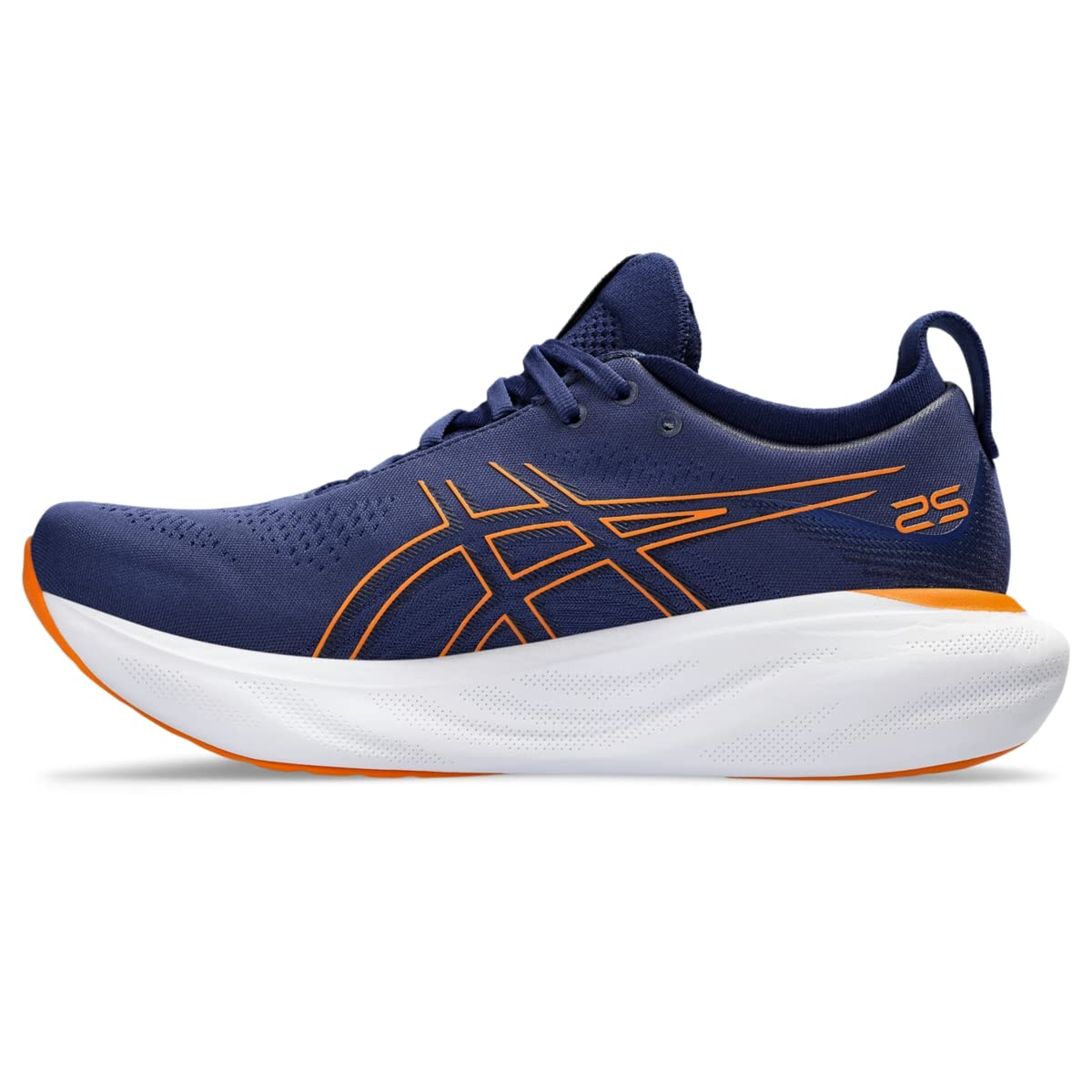 ASICS Nimbus 25 Road Running Shoe for Man Black Silver