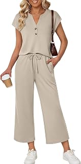Women Spring Vacation Beach Travel Airport Casual Cruise Fashion Two Piece Set
