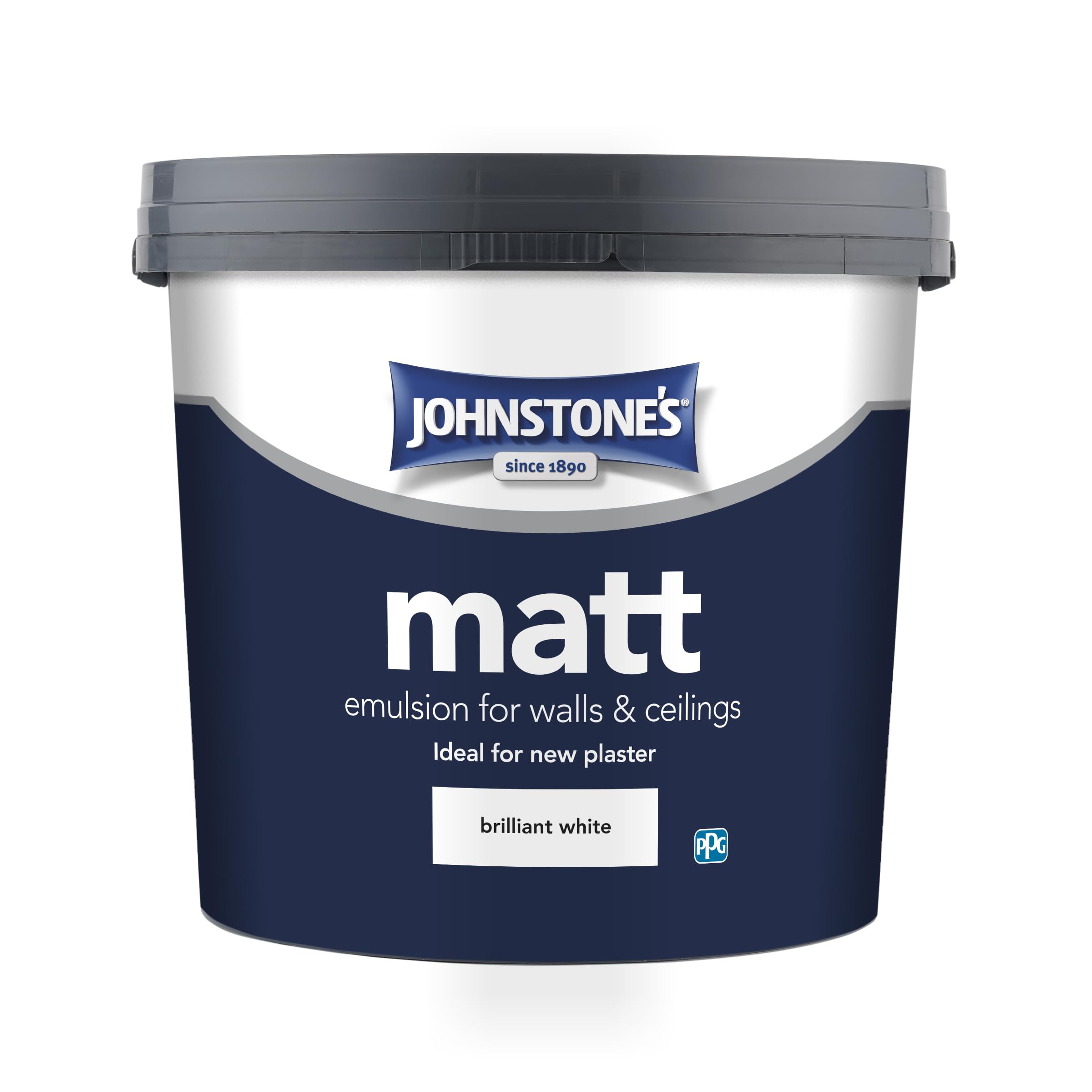 Johnstone's - Contract Matt Emulsion - Brilliant White - 5L | Matt Finish, Suita