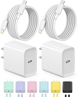 iPhone Charger Fast Charging【Apple MFi Certified】 2 Pack USB C Charger Block with 6FT USB C to Lightning Cables Compatible with iPhone 14/13/12/11 Pro Max/Xs Max/XR/AirPods Pro