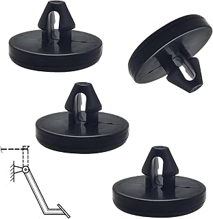 Heyzidu 4 PCS Car Brake Switch Stopper, Nylon Brake Light Switch Limit Stop Buffer Pad, Clutch Pedal Stop Switch, Universal for Most Cars, Trucks, SUVs (Black #4PCS)