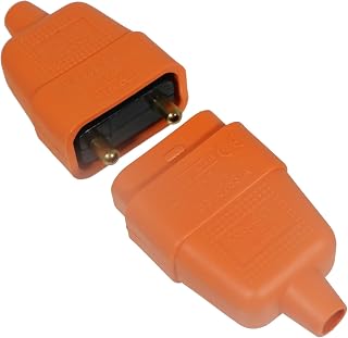 Spares2go Cable Connector Repair Socket Plug Kit for Lawnmower Trimmer | Fits Outdoor Garden Mowers, Strimmers, Trimmers with 2 Core / 2-Pin Cables, Well suited to standard 1.00mm Cables