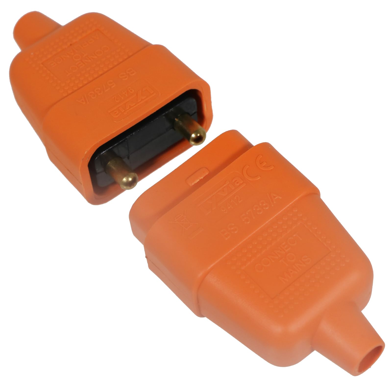 Spares2go Cable Connector Repair Socket Plug Kit for Lawnmower Trimmer | Fits Ou