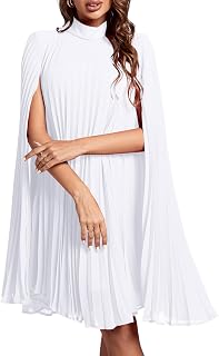 Rooscier Women's Cloak Sleeve Party Midi Dress