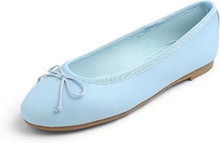 Feversole Women's Fashion Round Toe Ballet Flat,Round Toe Ballerina for Women