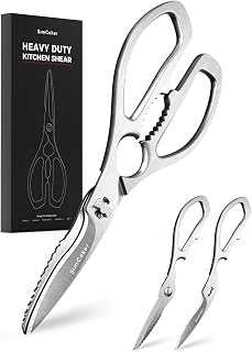 Heavy Duty Kitchen Scissors, Forged All-Steel, Come Apart for Cleaning