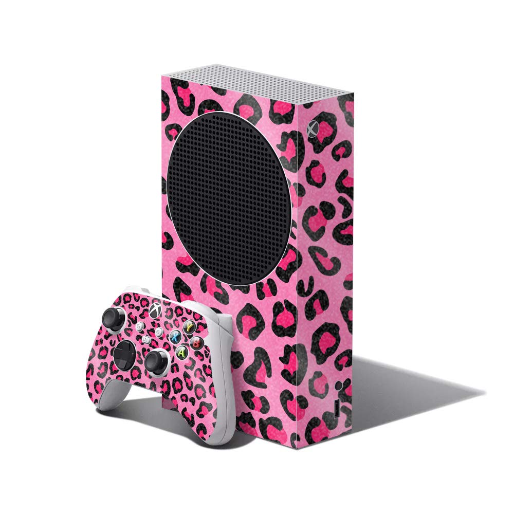 Mighty Skins Glossy Glitter Skin Compatible with Xbox Series S Bundle - Pink Leo