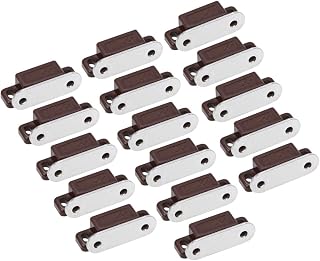 16 Pack Magnetic Catch Latch for Bathroom Kitchen Cabinet Cupboard Door Brown
