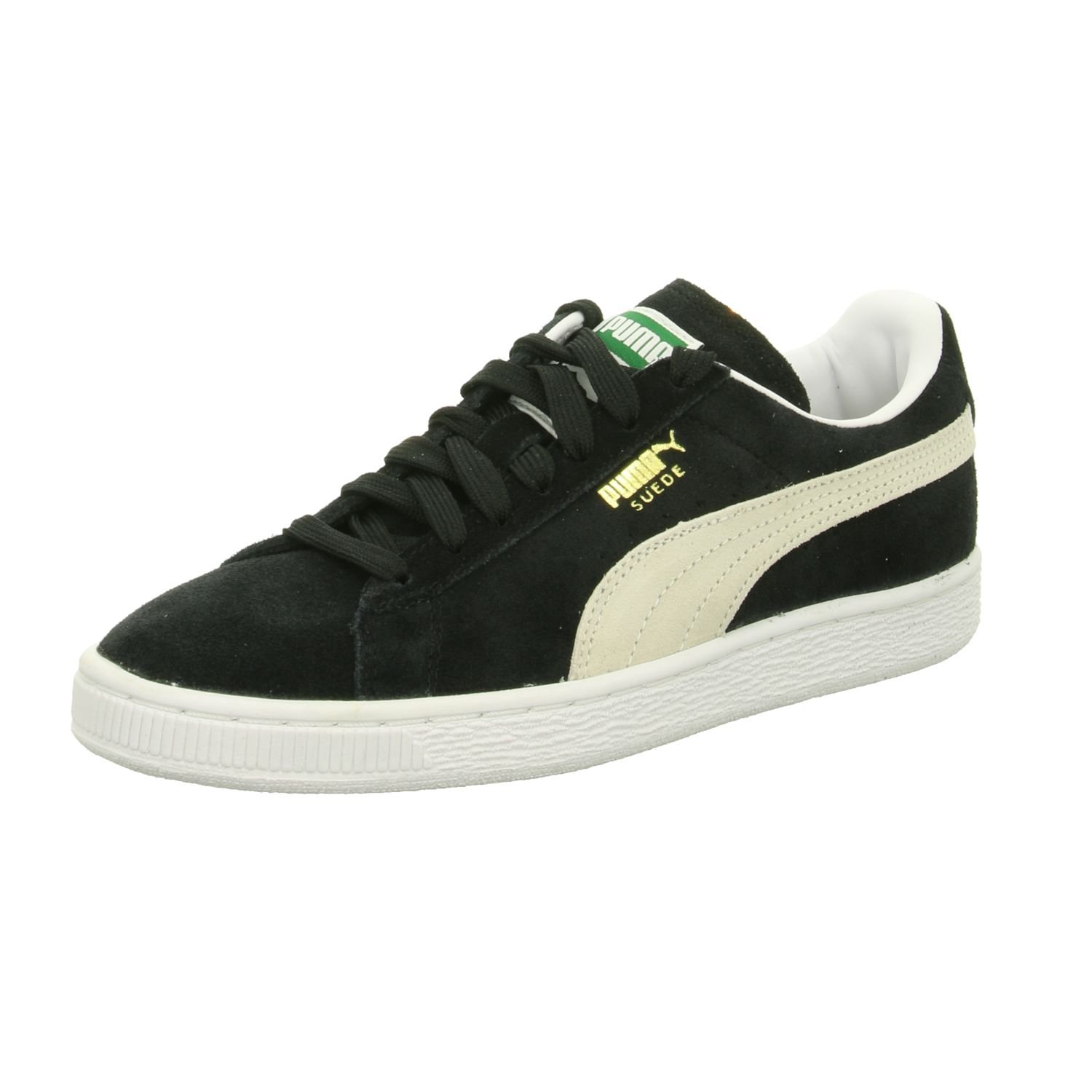 PUMA Men's Suede Classic+ Fashion Sneakers, Schwarz Black White, 38 EU