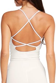 Danysu Women's Sports Bra Without Underwire Crossback Padded Fitness Sports