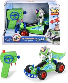 Jada Toys Disney Pixar Toy Story 4 Turbo Buggy W/Buzz Radio Control Vehicle, 2.4 Ghz, 1:24 Scale