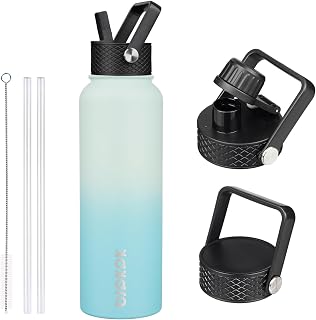 BJPKPK 40oz Insulated Water Bottle with Straw Lid, Stainless Steel Bottle