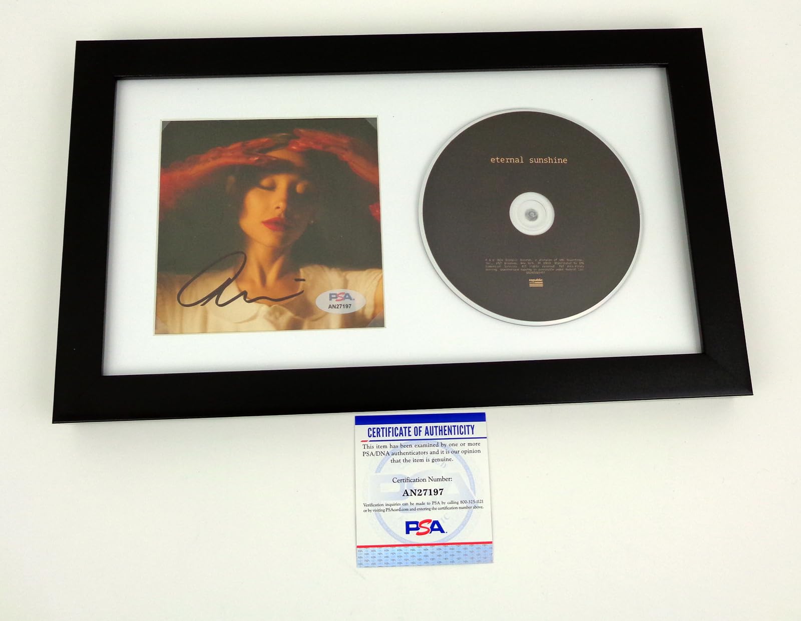 Eternal Sunshine CD Signed Autographed By Ariana A. Grande Framed PSA COA | PSA/