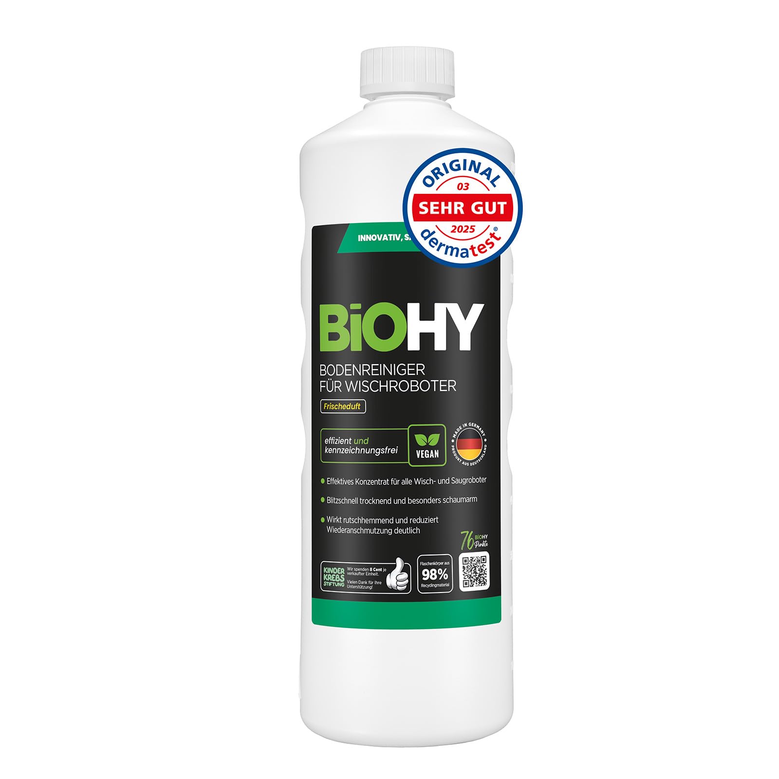 BiOHY Floor Cleaner for Mop Robots (1 Litre Bottle), Concentrate Cleaning Agent 