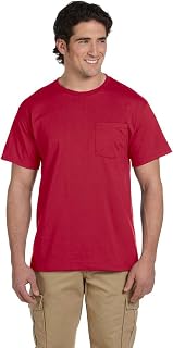 Jerzees Dri-Power Men's Short Sleeve T-Shirt (Pocket & No, Pocket-3)