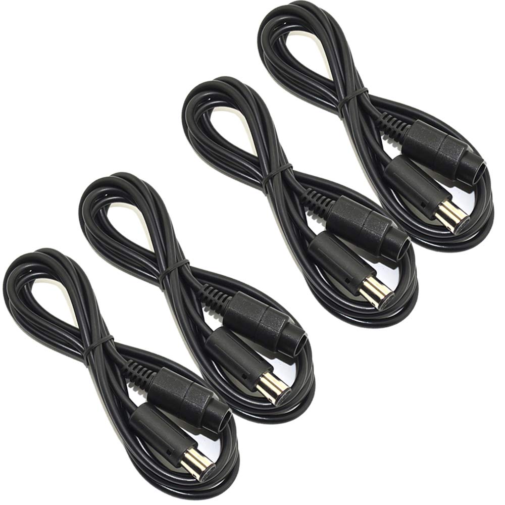 Ssgamer 4X 6ft Wii/Gamecube Extension Cables for Nintendo Wii Gamecube GCN (4 Pa