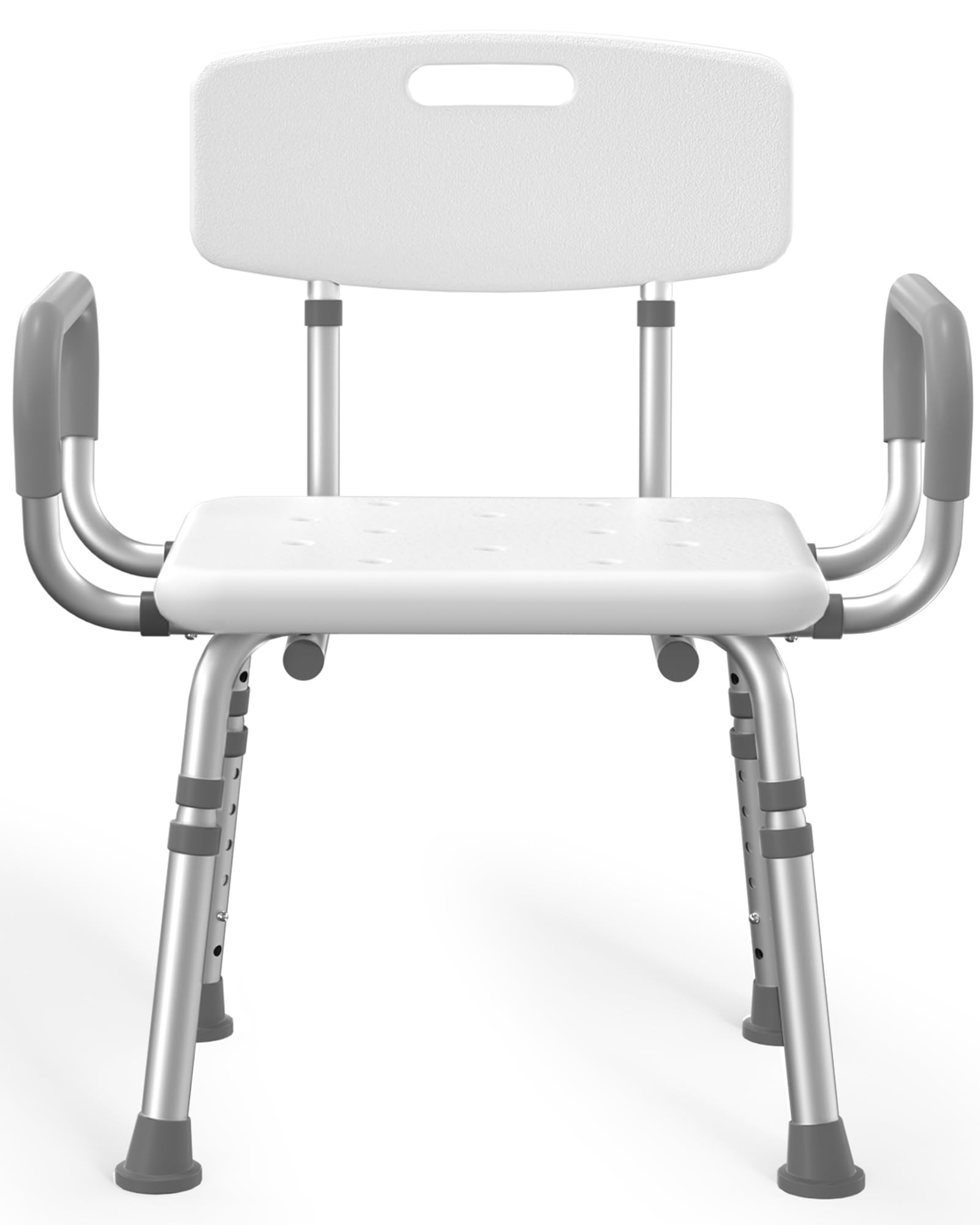 HOMLAND Shower Chair for Inside Shower with Padded Armrests and Back | Height Ad