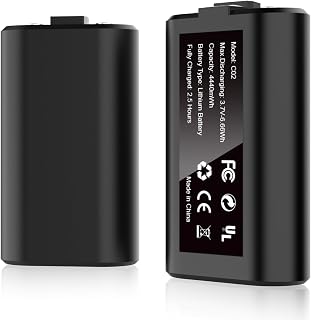 Bcofo Rechargeable Battery Pack for Xbox Series X|S/One, 2 Pack 4440mWh 3.7V Battery Pack for X-Box One/S/X/Elite All Xbox Controllers Supports Use While Charging (Includes 2 Batteries Only)