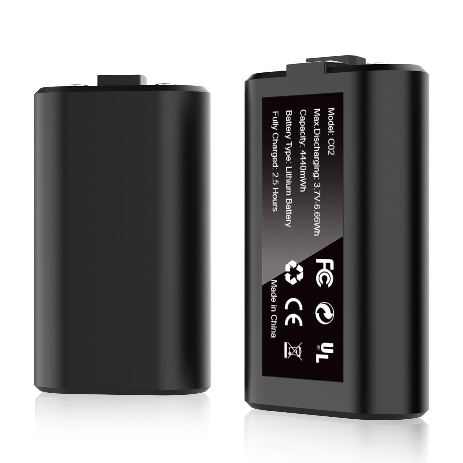 Bcofo Rechargeable Battery Pack for Xbox Series X|S/One, 2 Pack 4440mWh 3.7V Bat