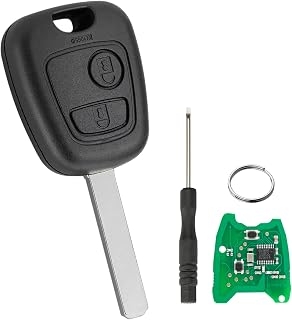 HYMOLKYE 433MHz 2 Button Remote Key Fob for Toyota Aygo Peugeot 107 | Complete Spare Key Replacement, 433MHz 2 Button, VA2 Blade, CR2016 Battery Included, for 2005-2014 Toyota Aygo & Peugeot 107
