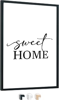 edihome, A3 Photo Frame, (1 Unit), 19.7 x 42 cm, Wood, Photo Frame, Laminate Acrylic, College Diploma Wall Art Poster Picture Frames (Black, 1 Unit)