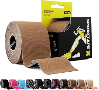 SPORTTAPE Kinesiology Tape 2 in x 5 m – Light Brown – Sports Tape