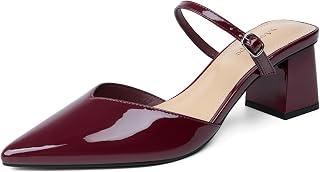 Modatope Closed Toe Heels for Women Chunky Heel Pumps Dressy Shoes