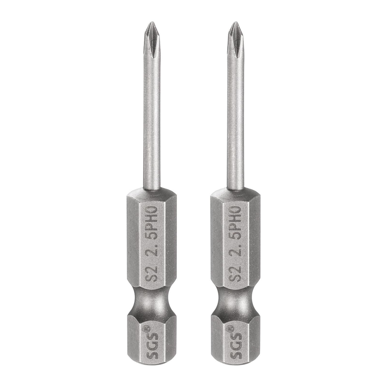 HARFINGTON 2pcs #00 Phillips Screwdriver Bit PH00 1/4" Hex Shank 2" (50mm) Long 