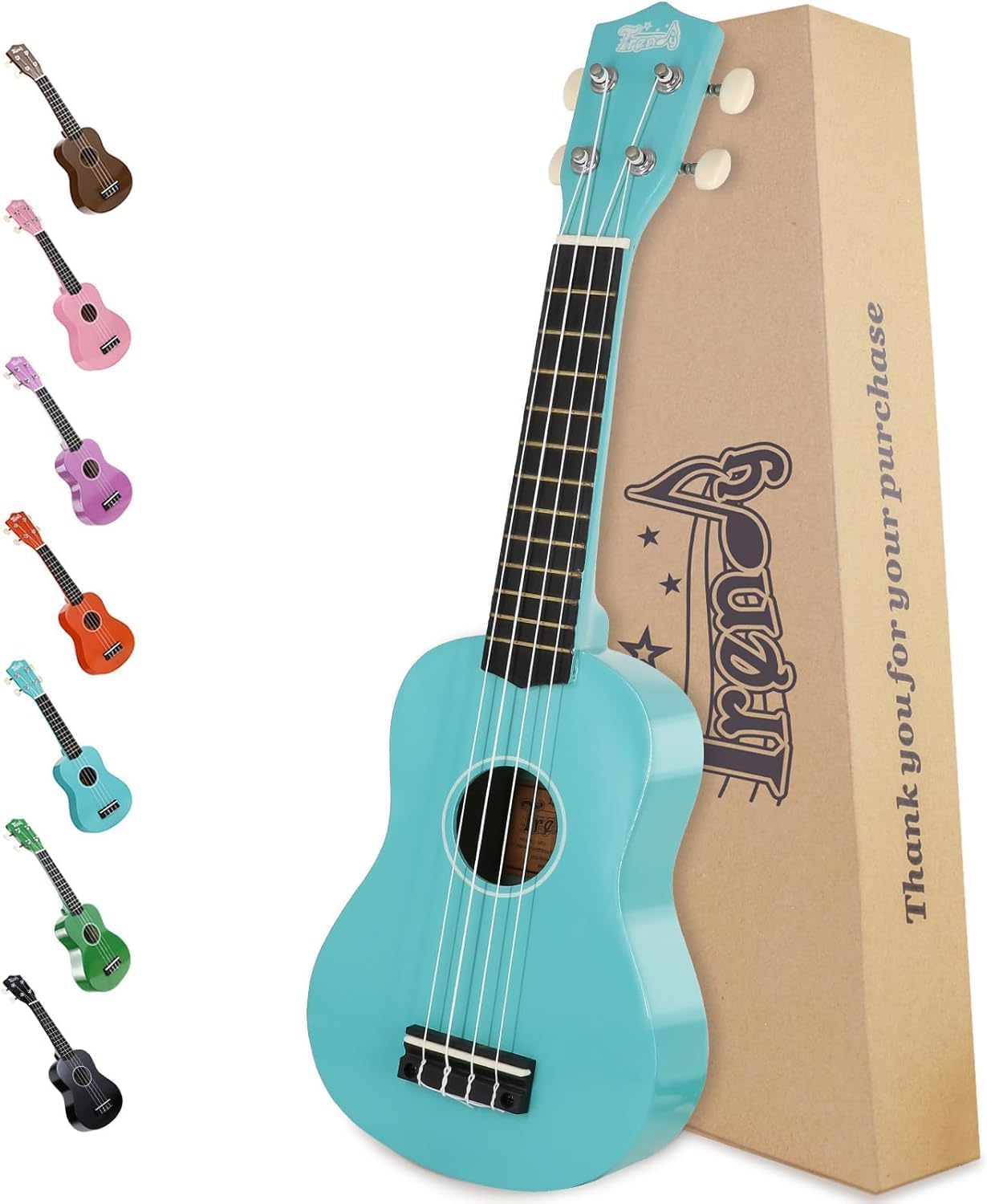Trendy Soprano Ukulele for Beginners 21 Inch Hawaiian Wood Ukuleles for Adult St