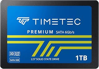 Timetec 1TB SSD 3D NAND SATA III 6Gb/s 2.5 Inch 7mm (0.28") Read Speed Up to 550 MB/s SLC Cache Performance Boost Internal Solid State Drive for PC Computer Desktop and Laptop (1TB)