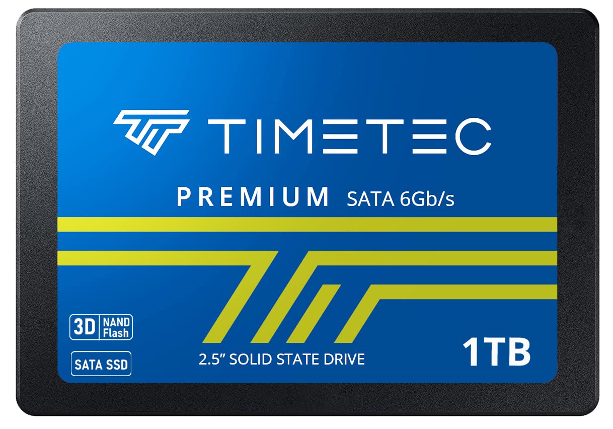 Timetec 1TB SSD 3D NAND SATA III 6Gb/s 2.5 Inch 7mm (0.28") Read Speed Up to 550