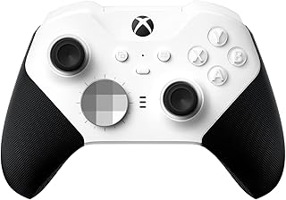 Xbox Elite Bluetooth Wireless Controller Series 2 - Core Edition (White) for PC, Series X|S, One, Windows 10, Mobile, Adjustable Tension Thumbsticks, Shorter Hair Trigger Locks, Rubberized Grip